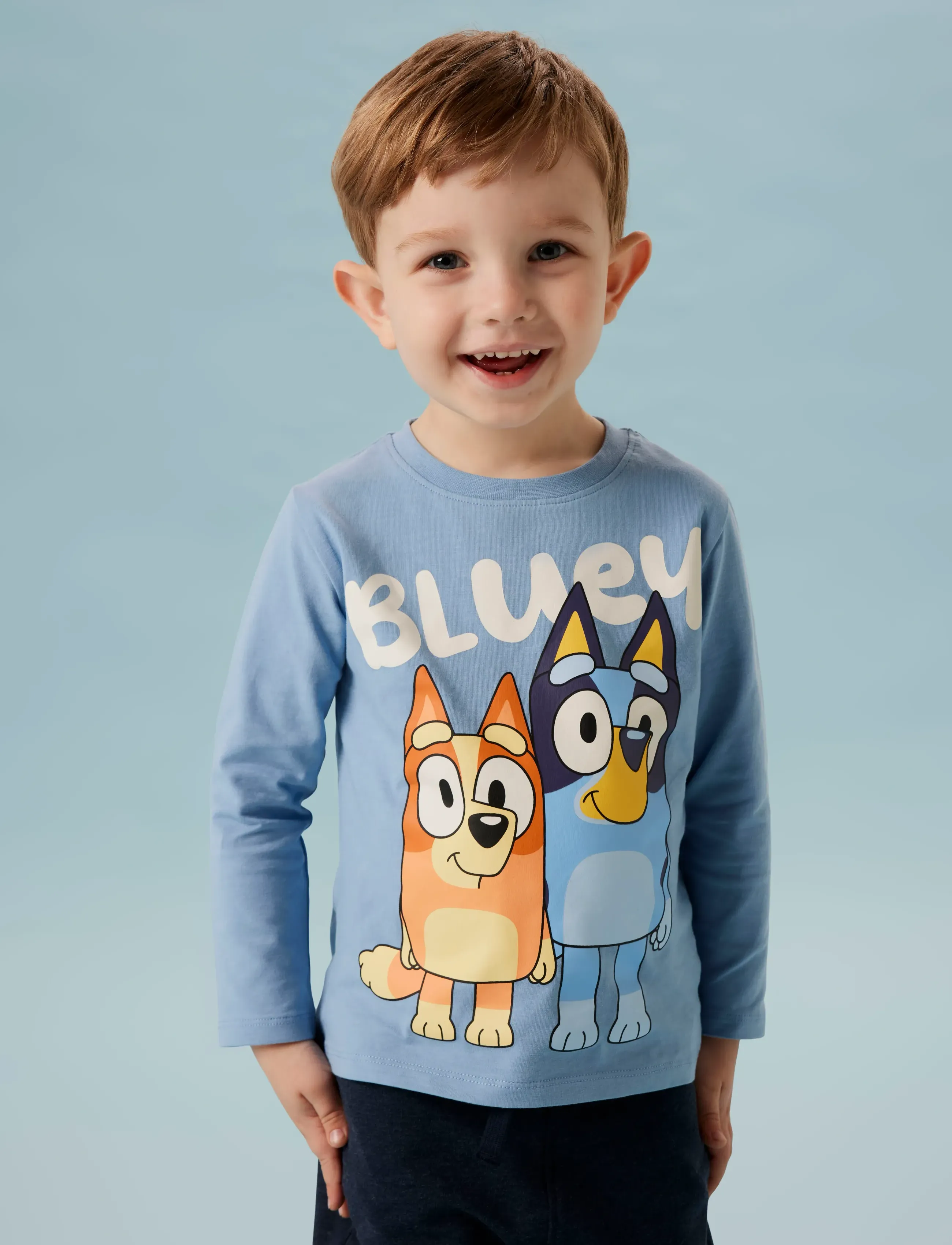 name it - NMMJONAS BLUEY LS NREG TOP BOX SKY - langærmede t-shirts - endless sky - 2