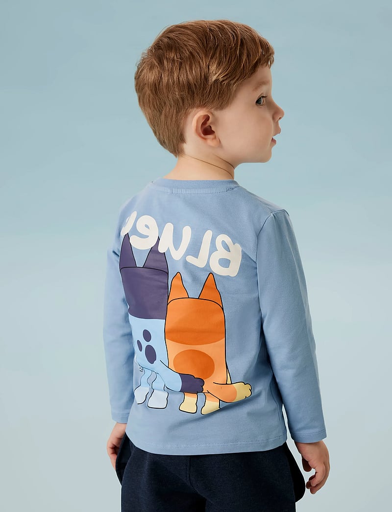 name it - NMMJONAS BLUEY LS NREG TOP BOX SKY - långärmade t-shirts - endless sky - 3