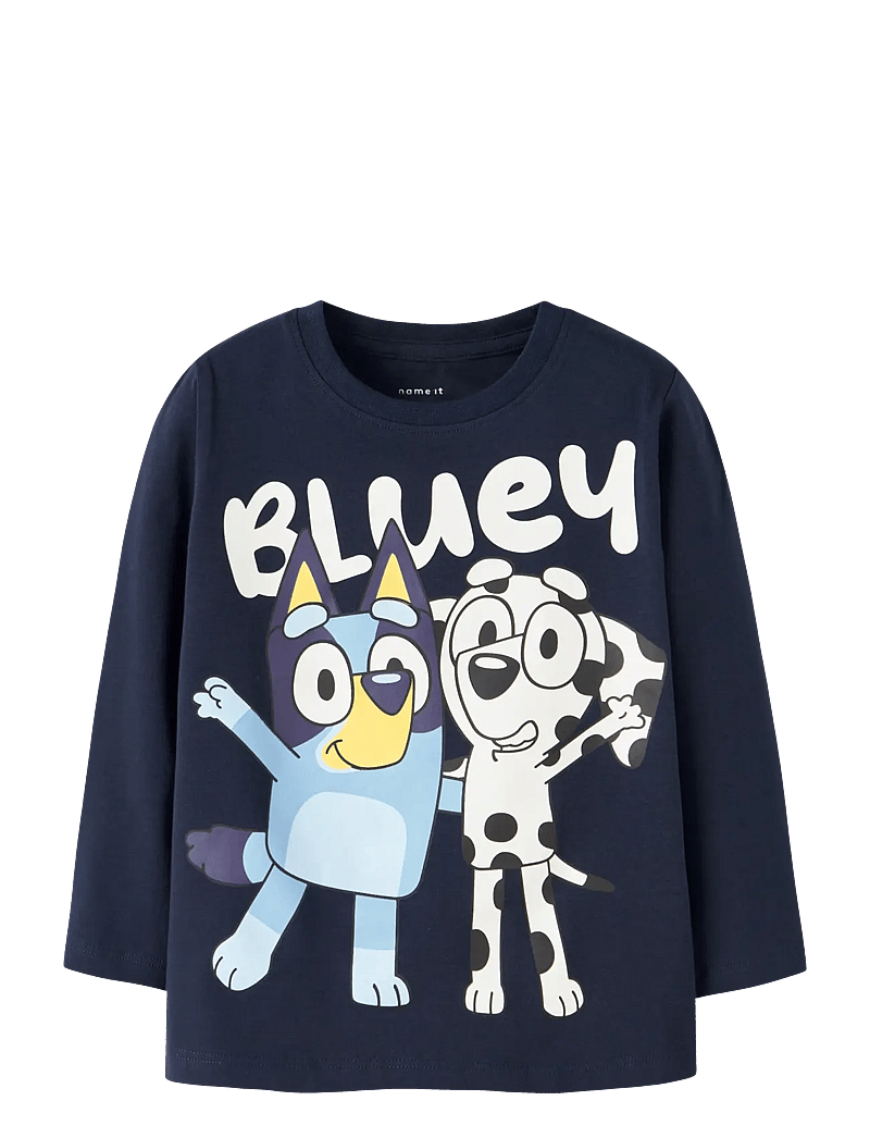 name it - NMMJONAS BLUEY LS NREG TOP BOX SKY - langärmelig - navy blazer - 0