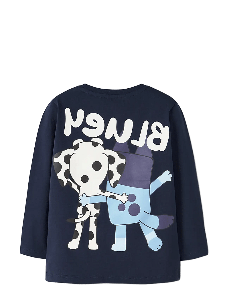 name it - NMMJONAS BLUEY LS NREG TOP BOX SKY - pikkade varrukatega t-särgid - navy blazer - 1