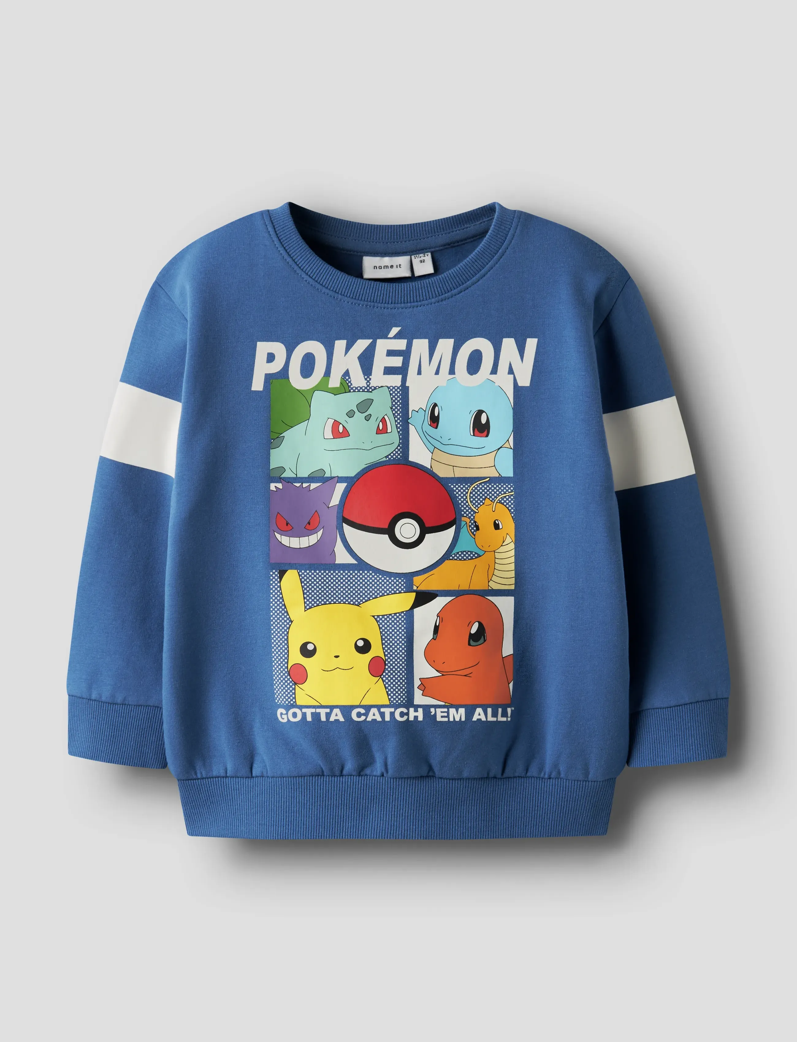 name it Nmmjussy Pokemon Nreg Sweat Bru Noos Sky, Kinder, Pokémon Sweatshirt, Blau, Gr.110
