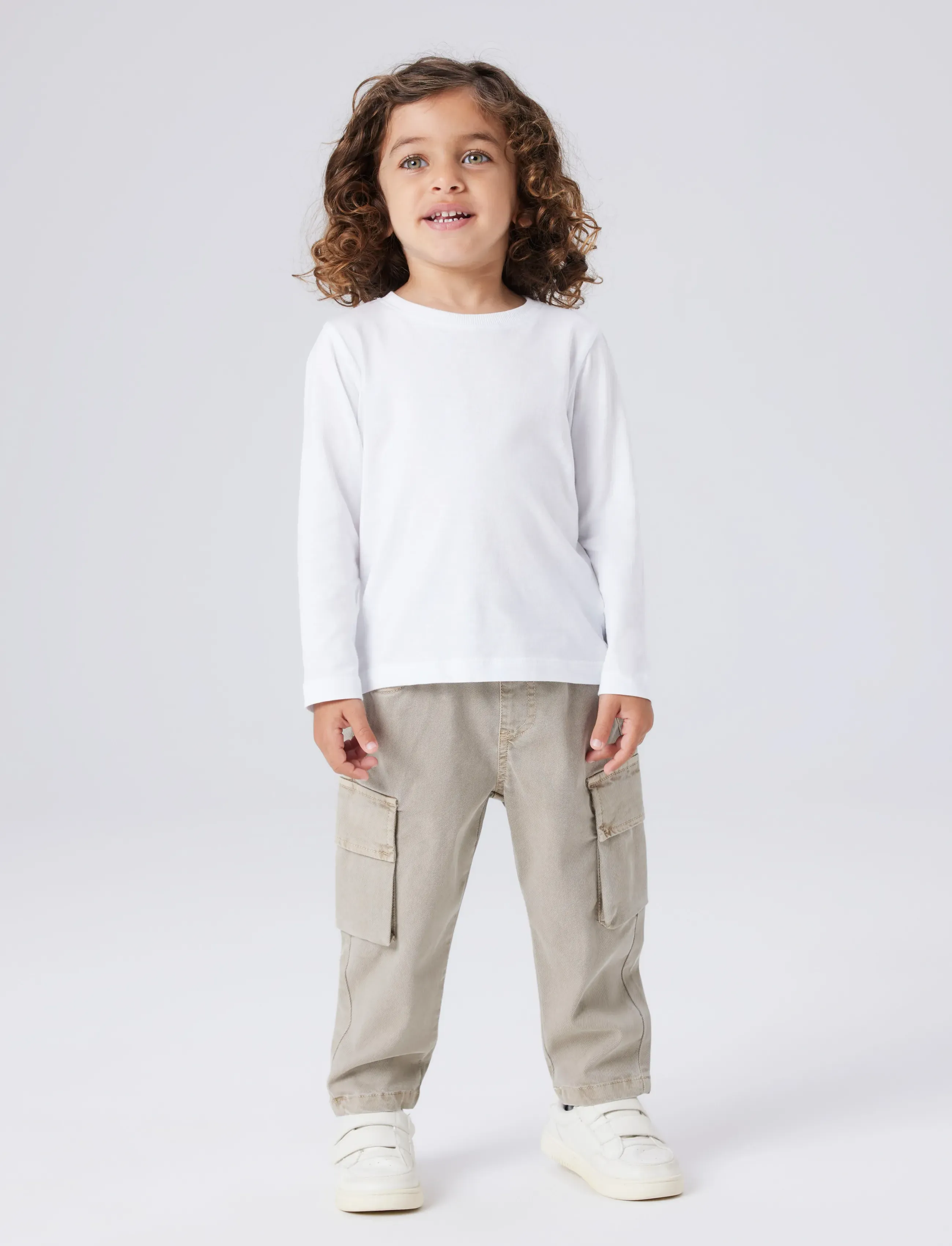 name it - NMMBEN TAP CARGO TWI PANT 8950-PO NOOS - babybroeken - chinchilla - 5