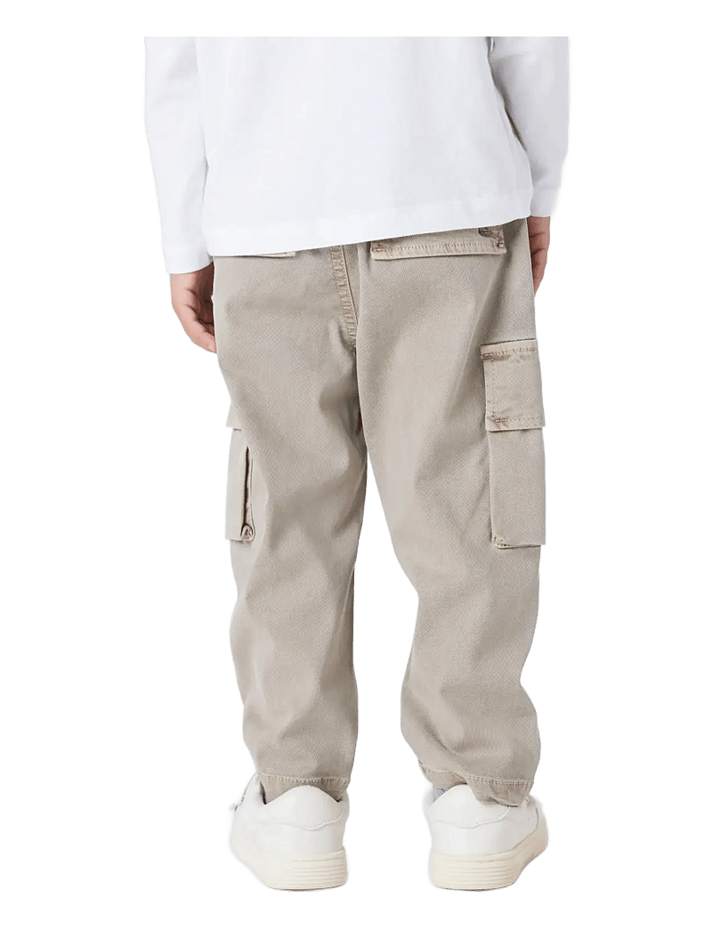 name it - NMMBEN TAP CARGO TWI PANT 8950-PO NOOS - beebipüksid - chinchilla - 3