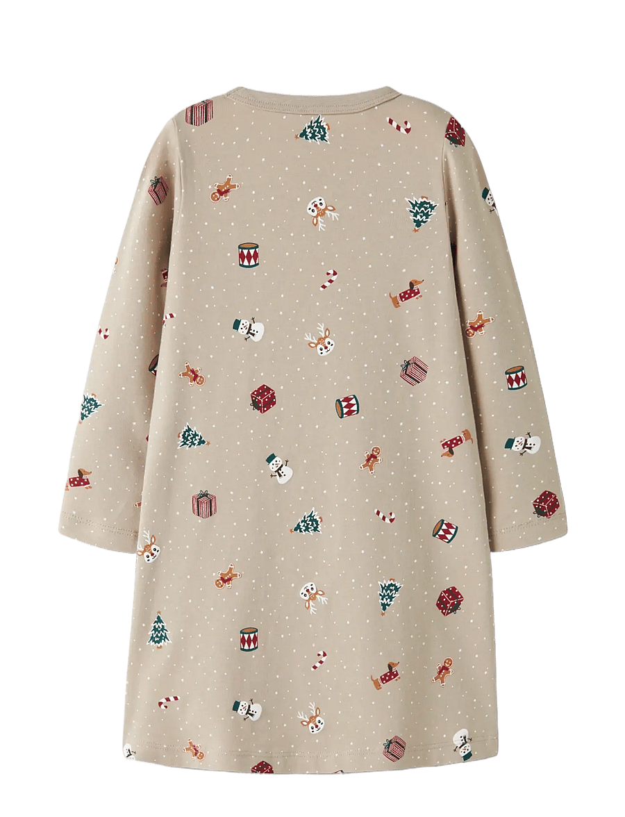 name it - NMFVISMAS LS NIGHTGOWN - nachthemden - pure cashmere - 1