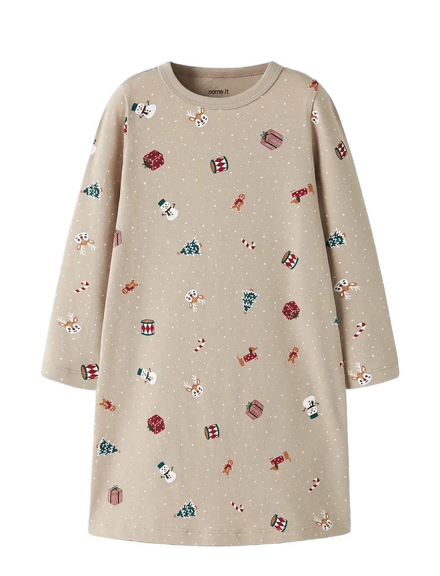 name it - NMFVISMAS LS NIGHTGOWN - nachthemden - pure cashmere - 2