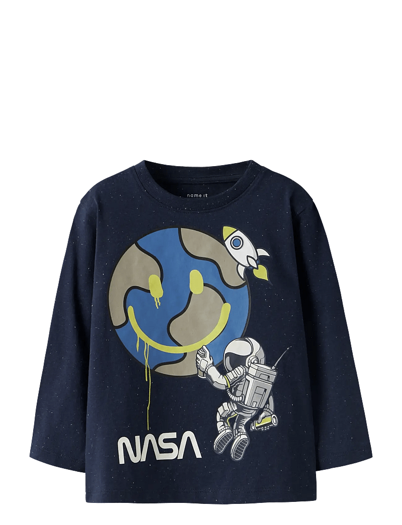 name it - NMMDACK NASA LS NREG TOP BOX NAS - long-sleeved t-shirts - navy blazer - 0