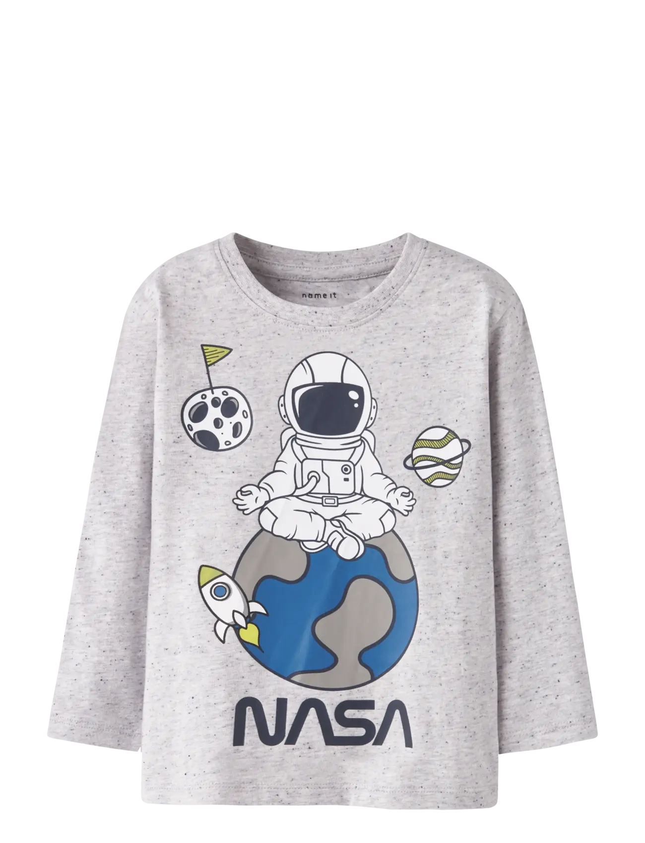 NAME IT Nmmdack Nasa Ls Nreg Oberteil Box Nas Grau - 110 - Kinder