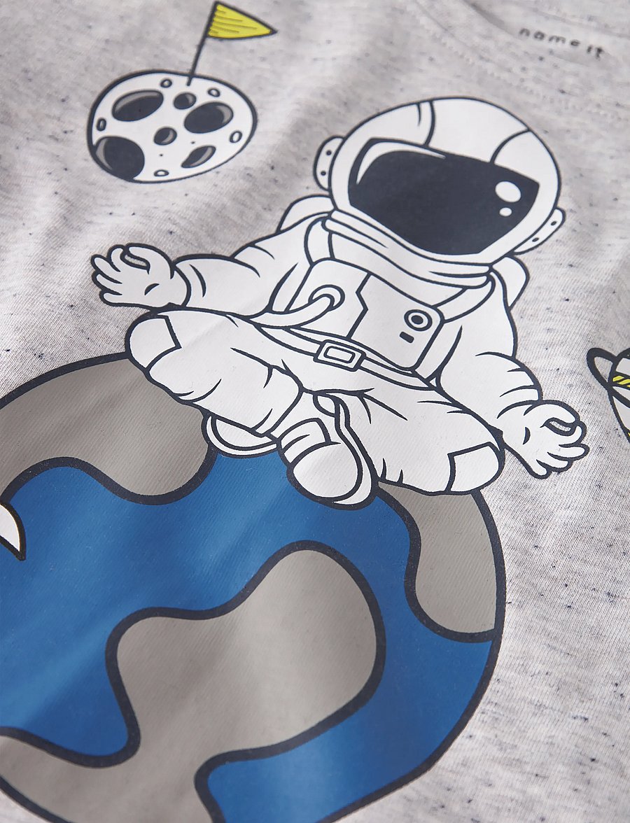 name it - NMMDACK NASA LS NREG TOP BOX NAS - långärmade t-shirts - peyote melange - 2