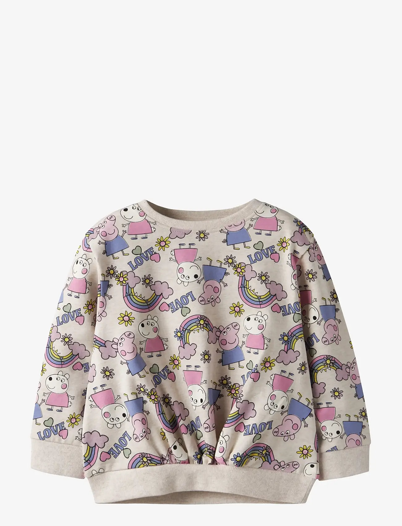 name it - NMFDARMA PEPPA NREG SWEAT BRU CPLG - sweatshirts - peyote melange - 0