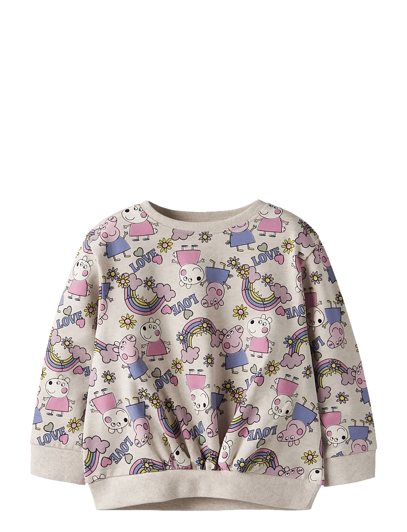 name it - NMFDARMA PEPPA NREG SWEAT BRU CPLG - sweatshirts - peyote melange - 0