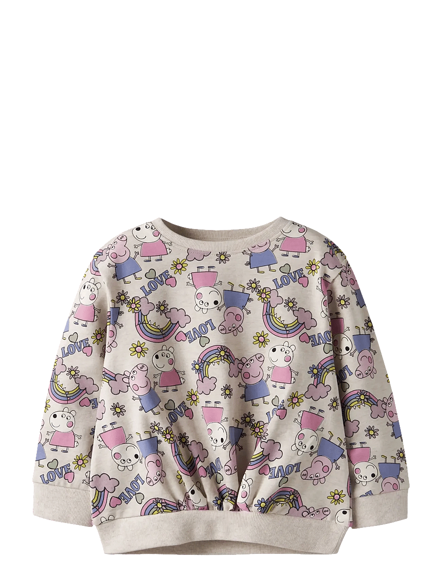 name it - NMFDARMA PEPPA NREG SWEAT BRU CPLG - sweatshirts - peyote melange - 0