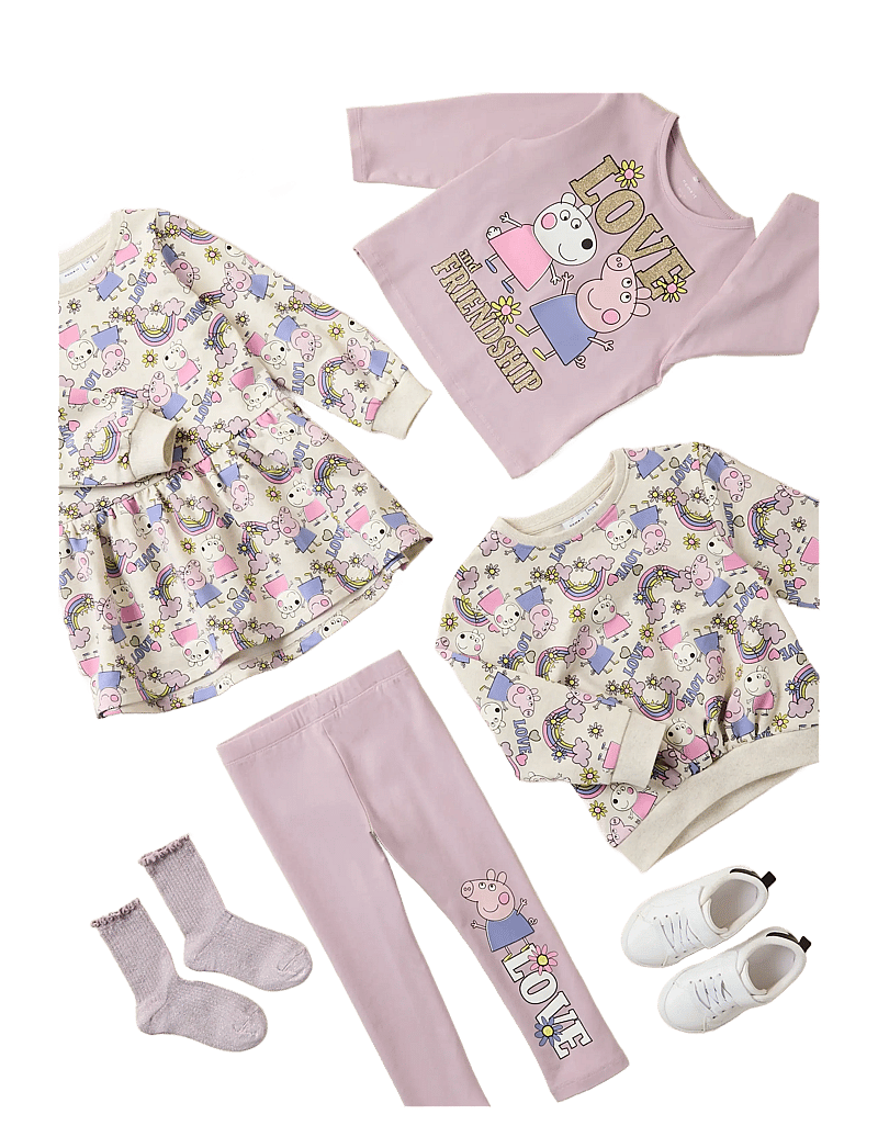 name it - NMFDARMA PEPPA NREG SWEAT BRU CPLG - sweatshirts - peyote melange - 2