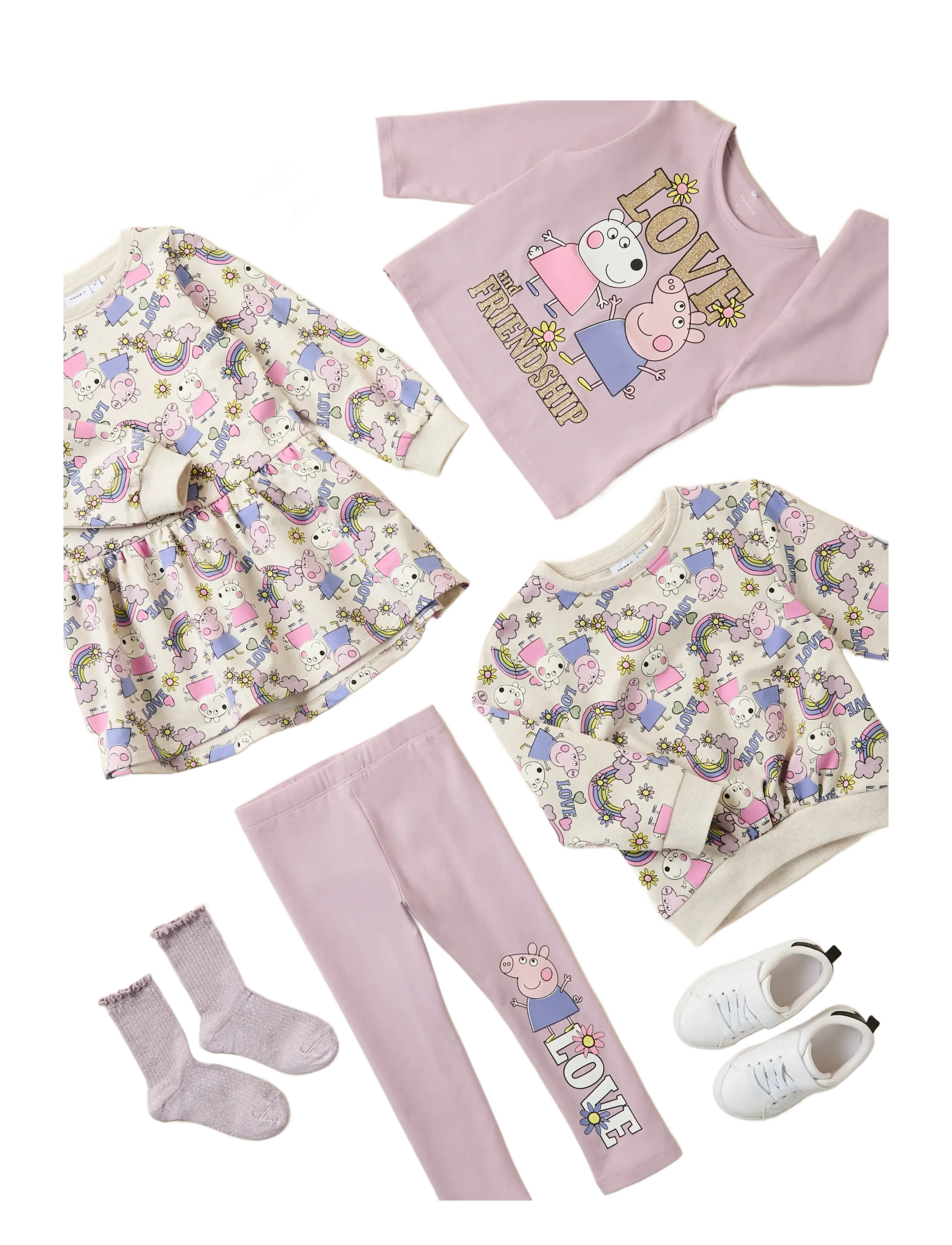 name it - NMFDARMA PEPPA NREG SWEAT BRU CPLG - sportiska stila džemperi - peyote melange - 2