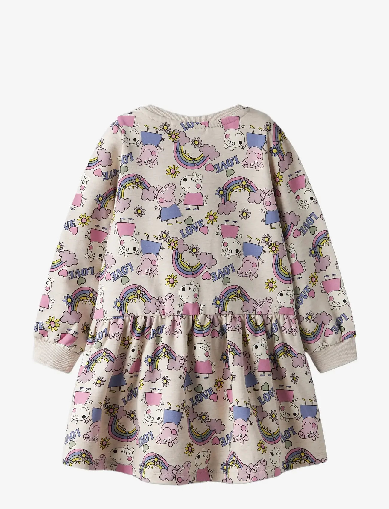 name it - NMFDARMA PEPPA LS SWE DRESS BRU CPLG - långärmade vardagsklänningar - peyote melange - 1