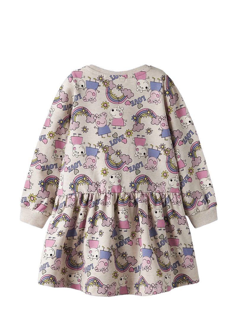 name it - NMFDARMA PEPPA LS SWE DRESS BRU CPLG - långärmade vardagsklänningar - peyote melange - 1