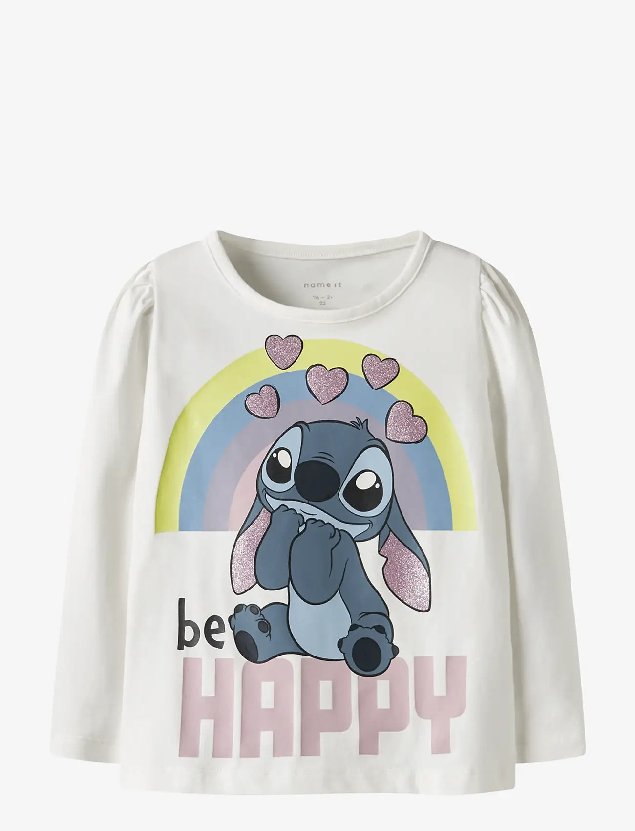 name it - NMFDIANA STITCH LS TOP BOX NOOS WDI - long-sleeved t-shirts - cloud dancer - 1