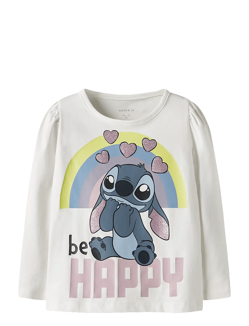 name it - NMFDIANA STITCH LS TOP BOX NOOS WDI - long-sleeved t-shirts - cloud dancer - 1