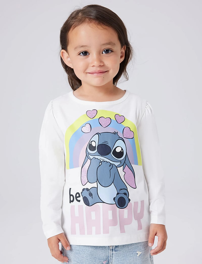 name it - NMFDIANA STITCH LS TOP BOX NOOS WDI - long-sleeved t-shirts - cloud dancer - 0