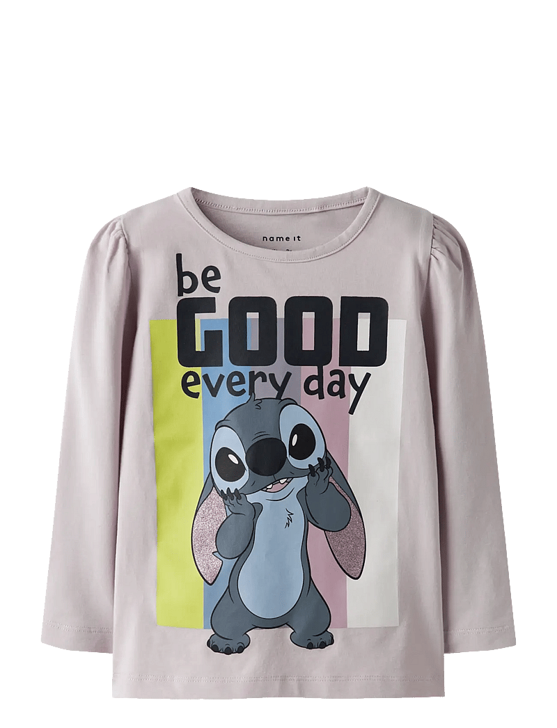 name it - NMFDIANA STITCH LS TOP BOX NOOS WDI - langærmede t-shirts - lilac marble - 1