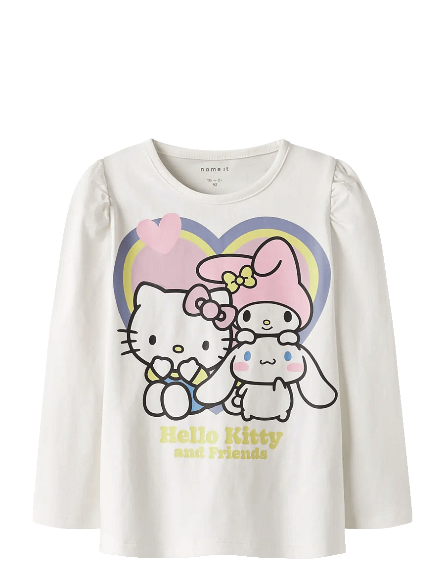 name it - NMFDURI HELLOK LS TOP BOX SKY - langärmelig - cloud dancer - 1
