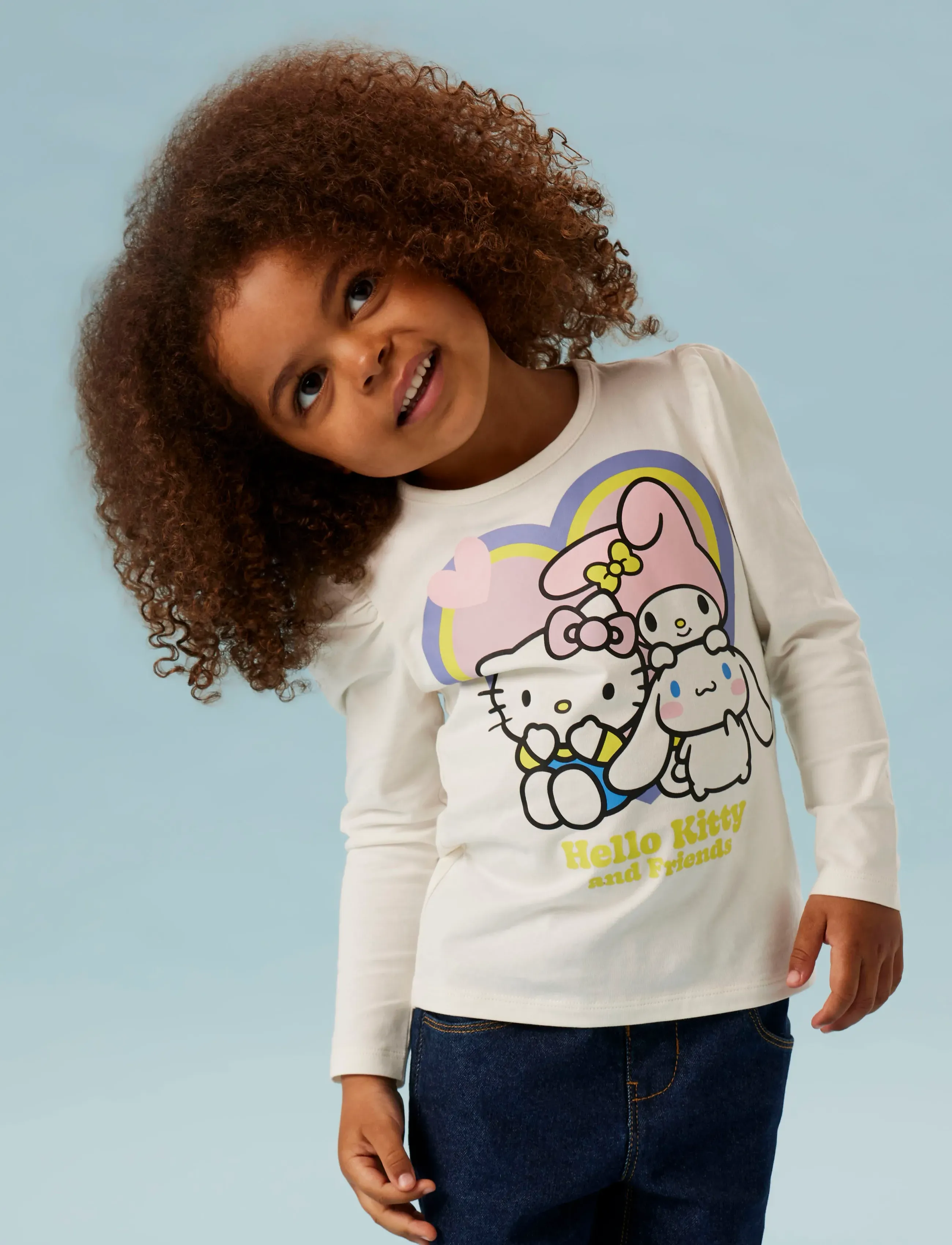 name it NMFDURI HELLOK LS TOP BOX SKY - Oberteile & T-Shirts - CLOUD DANCER / white