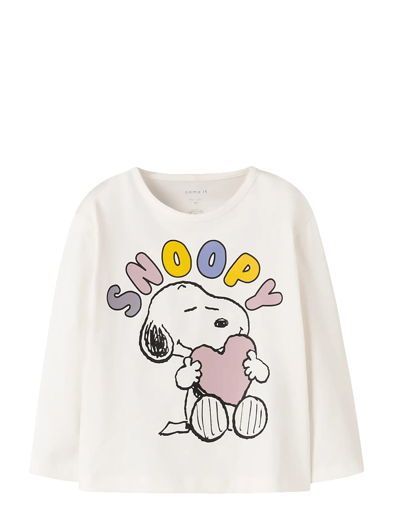 name it - NMFDREMA SNOOPY LS NREG TOP BOX SKY - langærmede t-shirts - cloud dancer - 1