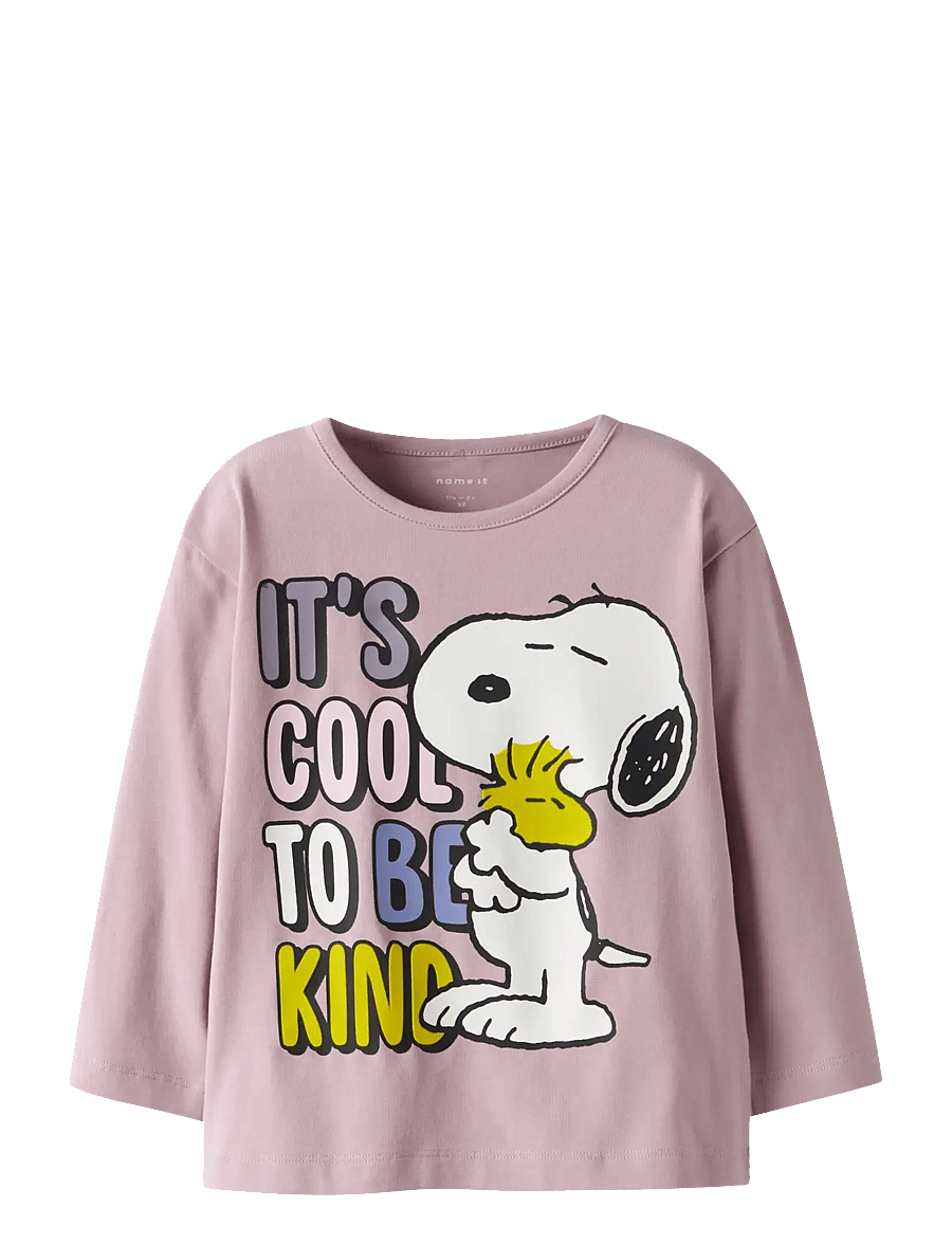 name it - NMFDREMA SNOOPY LS NREG TOP BOX SKY - marškinėliai ilgomis rankovėmis - dawn pink - 0