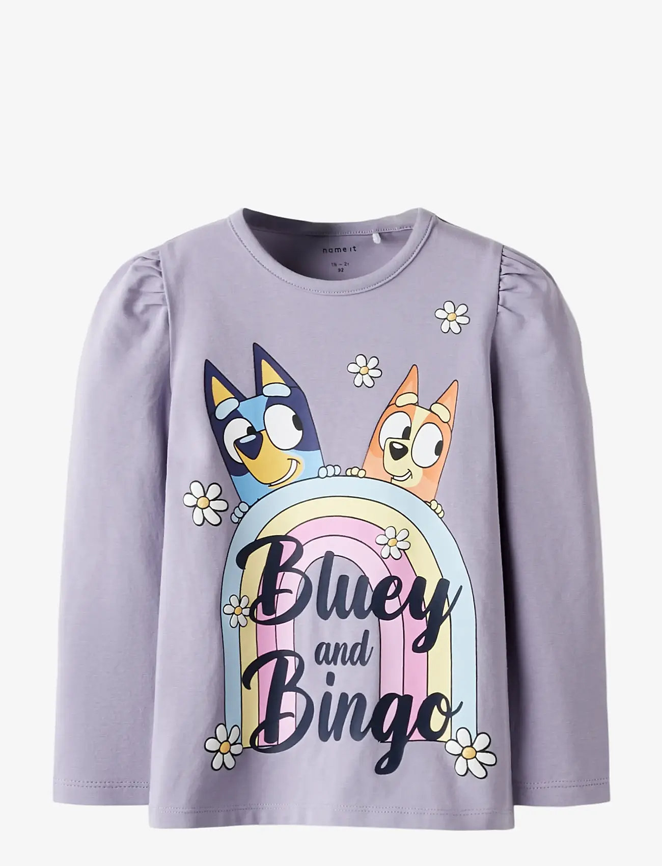 name it - NMFJESSIE BLUEY LS TOP BOX NOOS SKY - langerma bolir - lavender gray - 1