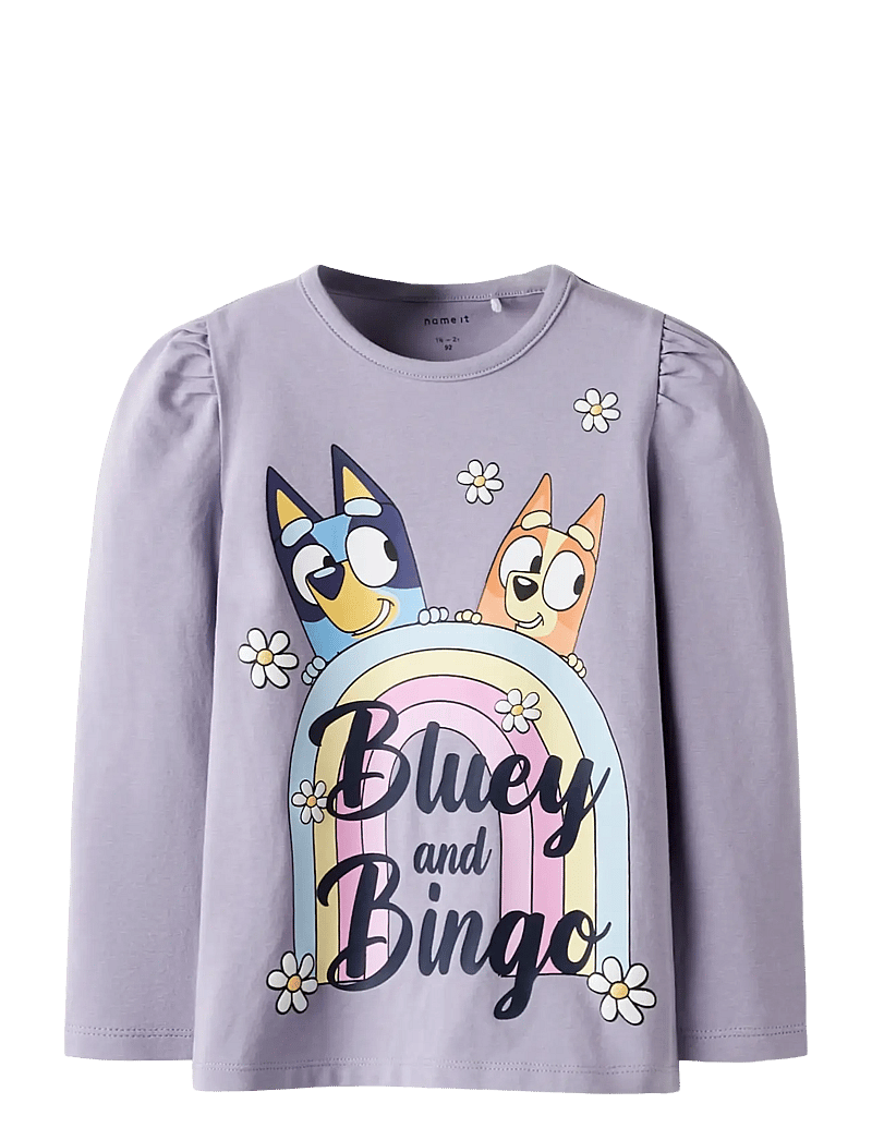 name it - NMFJESSIE BLUEY LS TOP BOX NOOS SKY - langerma bolir - lavender gray - 1