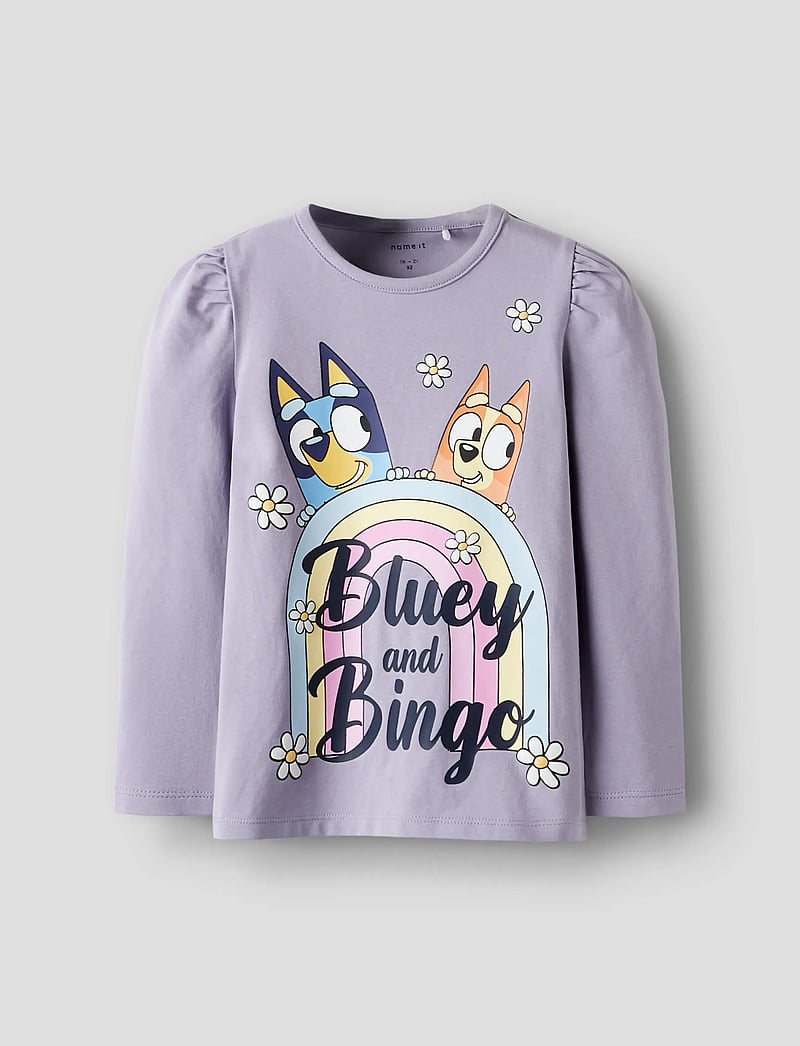 name it - NMFJESSIE BLUEY LS TOP BOX NOOS SKY - langerma bolir - lavender gray - 0