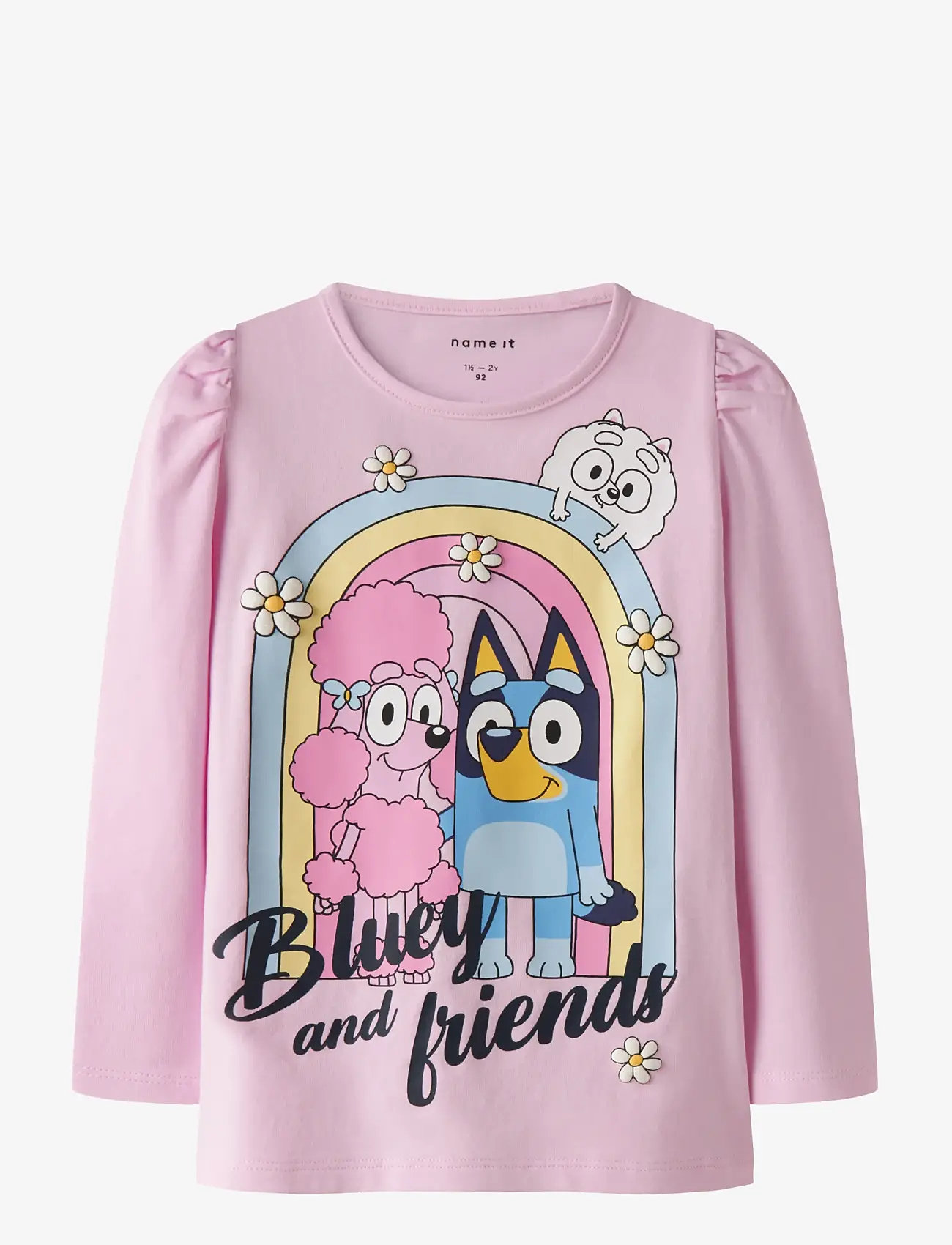 name it - NMFJESSIE BLUEY LS TOP BOX NOOS SKY - long-sleeved t-shirts - pirouette - 1