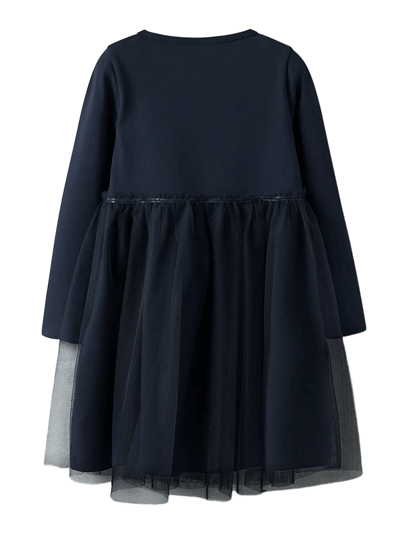 name it - NMFJEAN BLUEY LS TULLE DRESS SKY - partykleider - navy blazer - 2