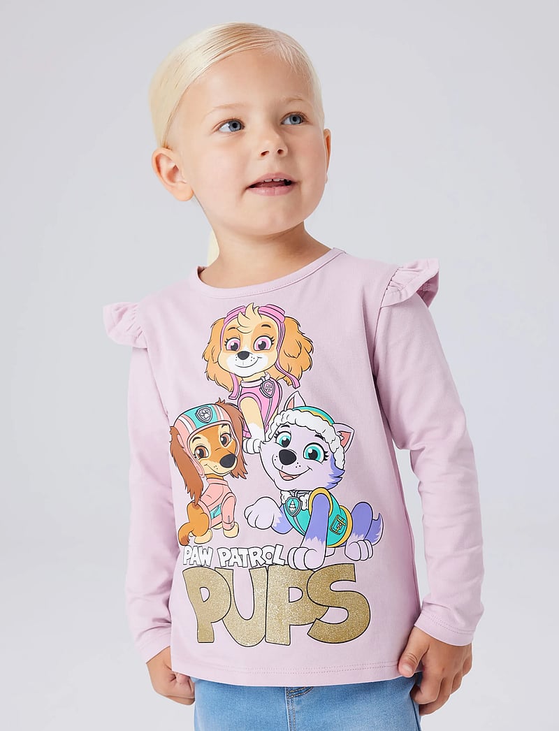name it - NMFJABA PAW LS TOP NOOS CPLG - langærmede t-shirts - dawn pink - 0