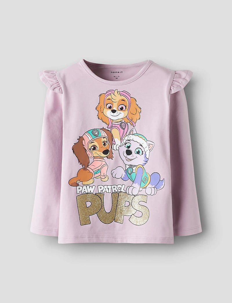 name it - NMFJABA PAW LS TOP NOOS CPLG - langærmede t-shirts - dawn pink - 3