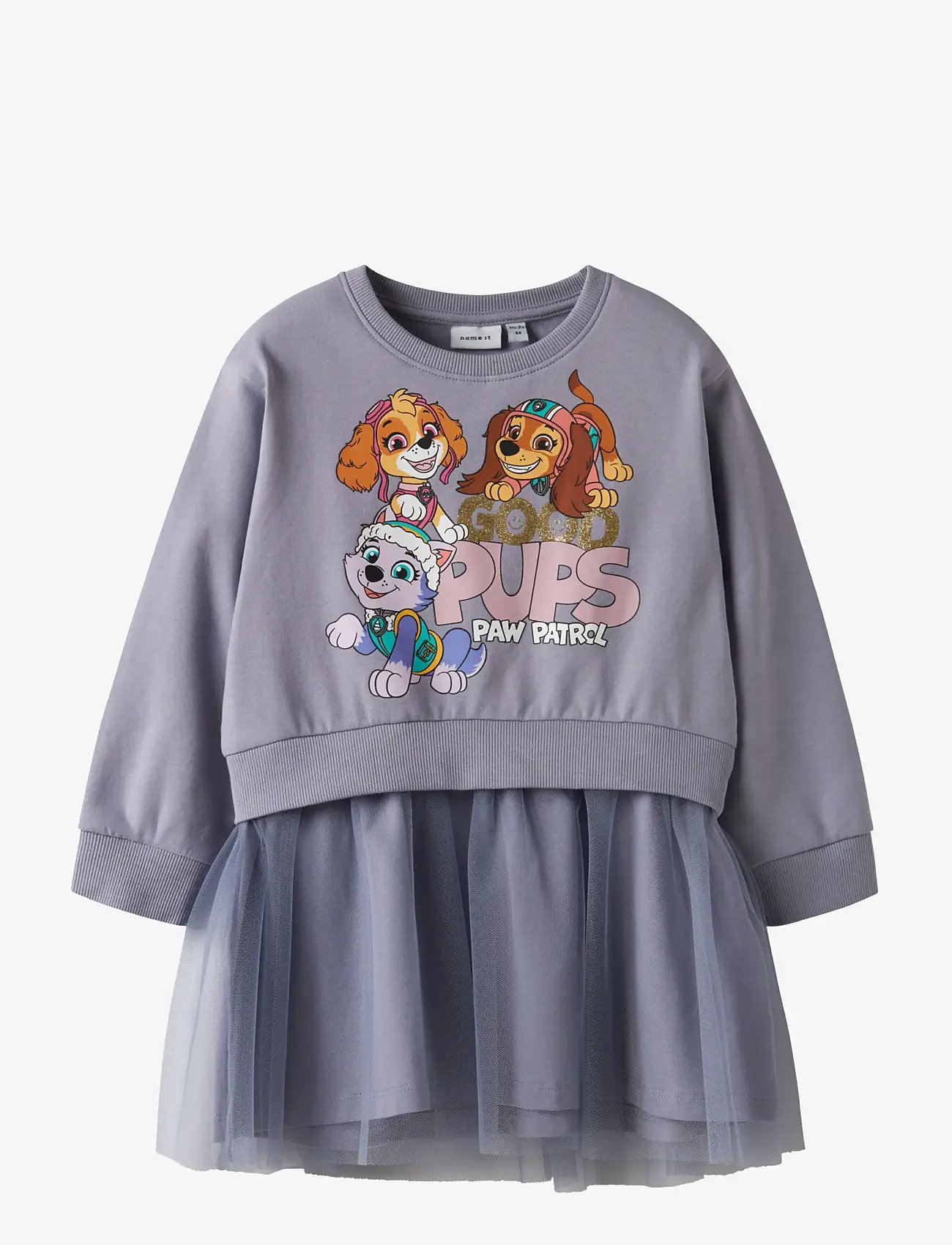 name it - NMFJARA PAW NREG SWE DRESS BRU CPLG - peokleidid - lavender gray - 0