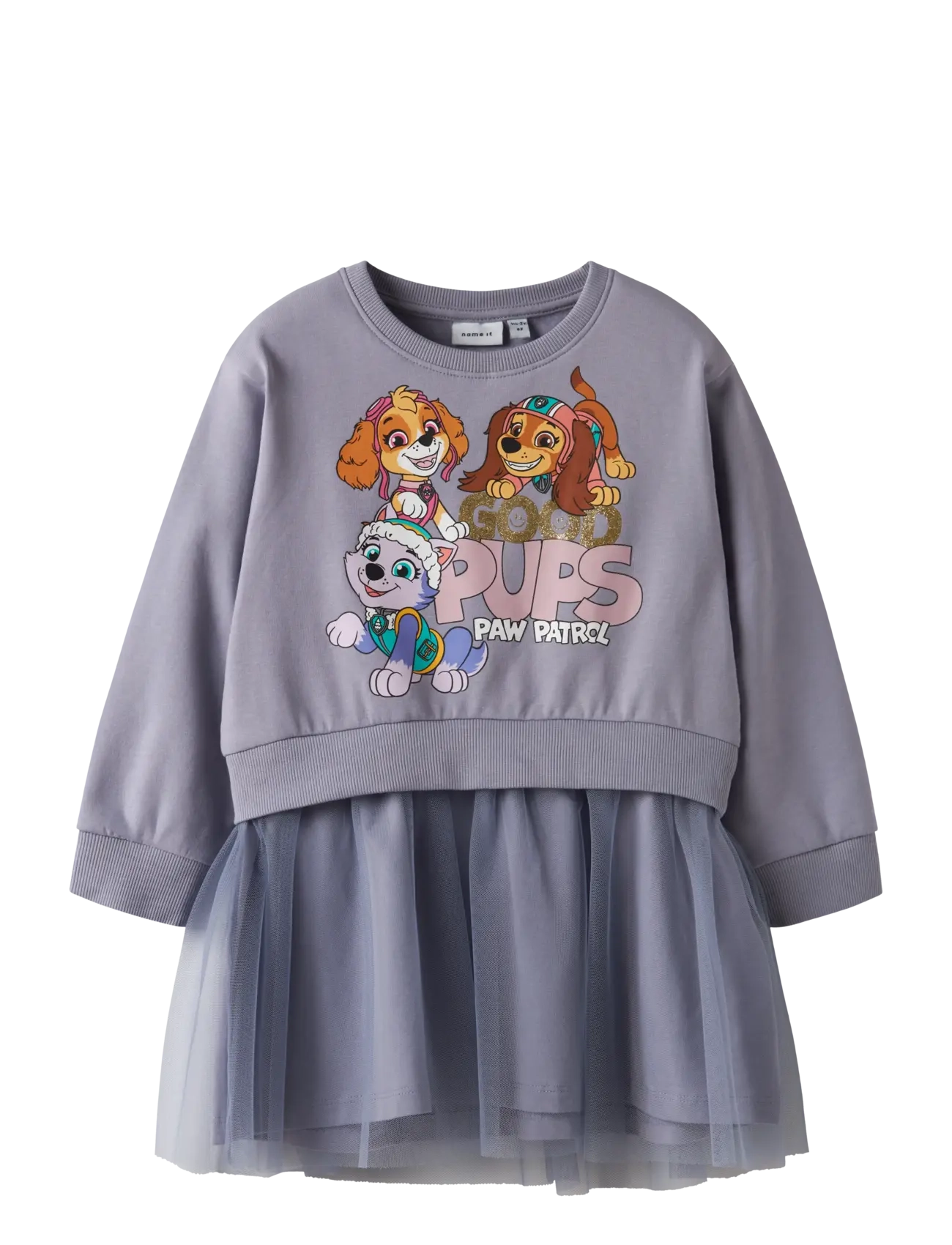 name it NMFJARA PAW NREG SWE DRESS BRU CPLG - Kinder - LAVENDER GRAY / purple