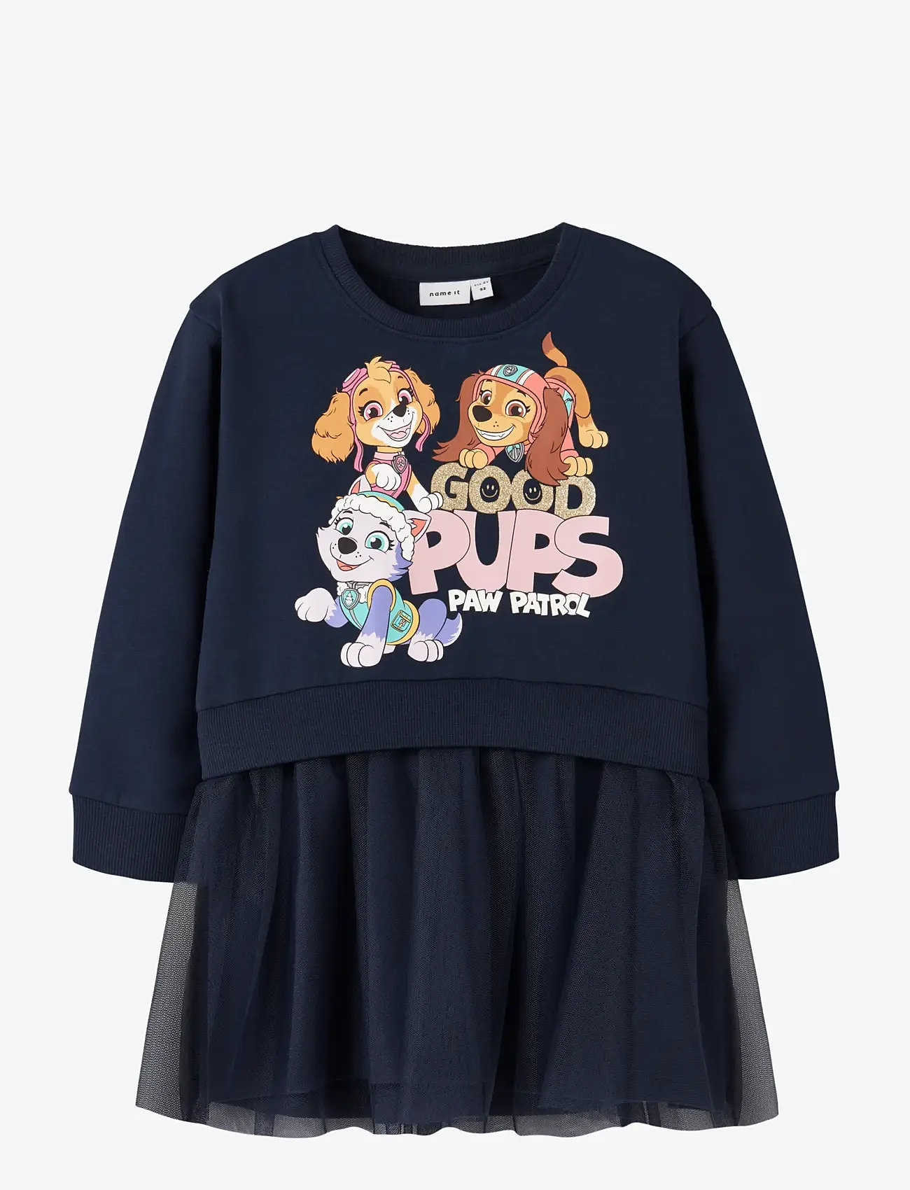 name it - NMFJARA PAW NREG SWE DRESS BRU CPLG - festkjoler - navy blazer - 0