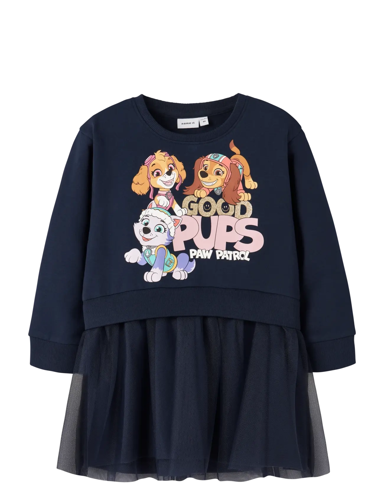name it NMFJARA PAW NREG SWE DRESS BRU CPLG - Kjoler & Nederdele - NAVY BLAZER / navy