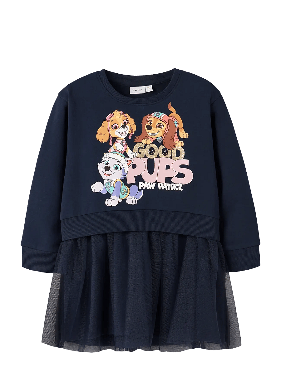 name it - NMFJARA PAW NREG SWE DRESS BRU CPLG - sukienki eleganckie - navy blazer - 0