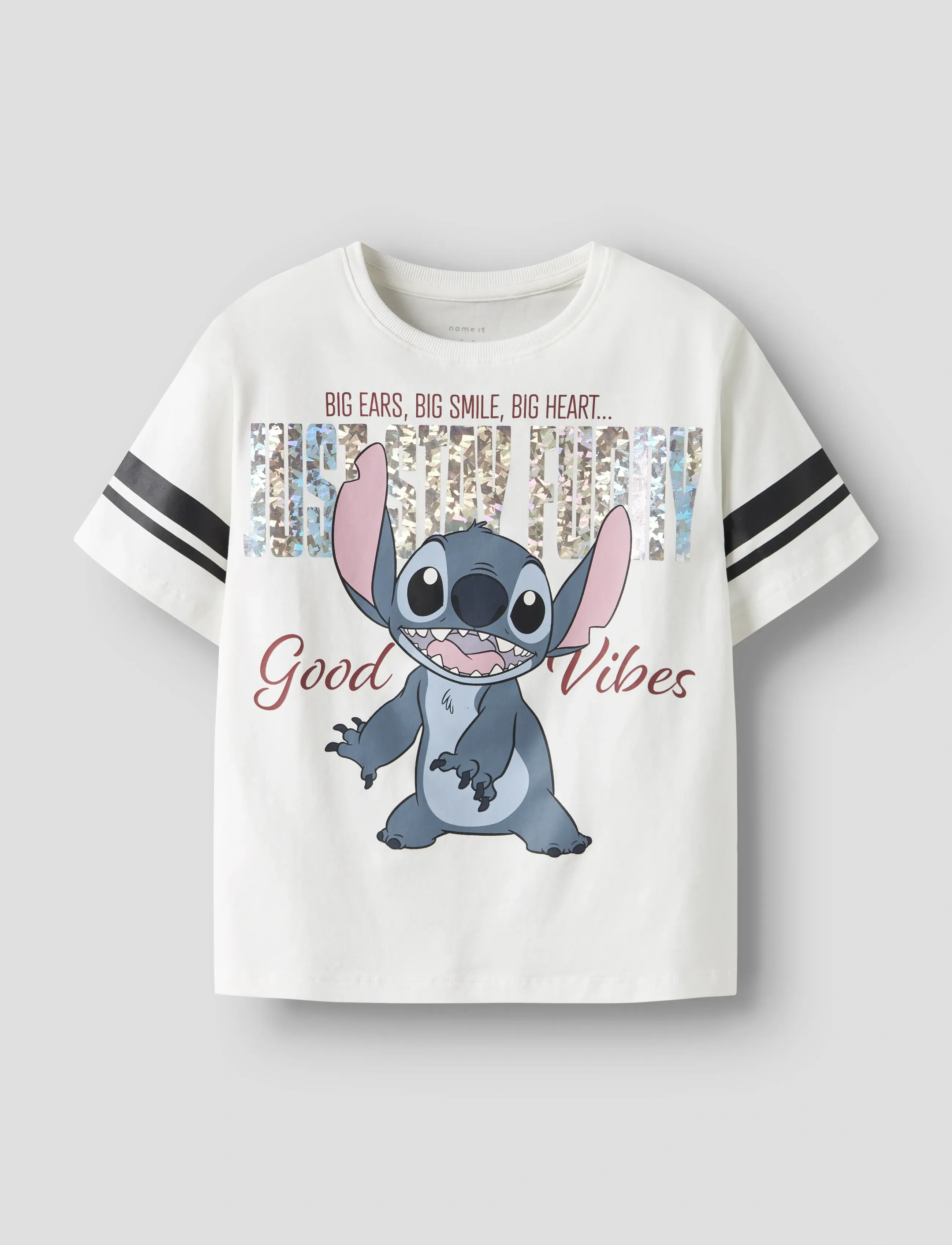 name it NKFDYMI STITCH SS NREG TOP BOX NOOS WDI - Kortærmede T-shirts - CLOUD DANCER / white