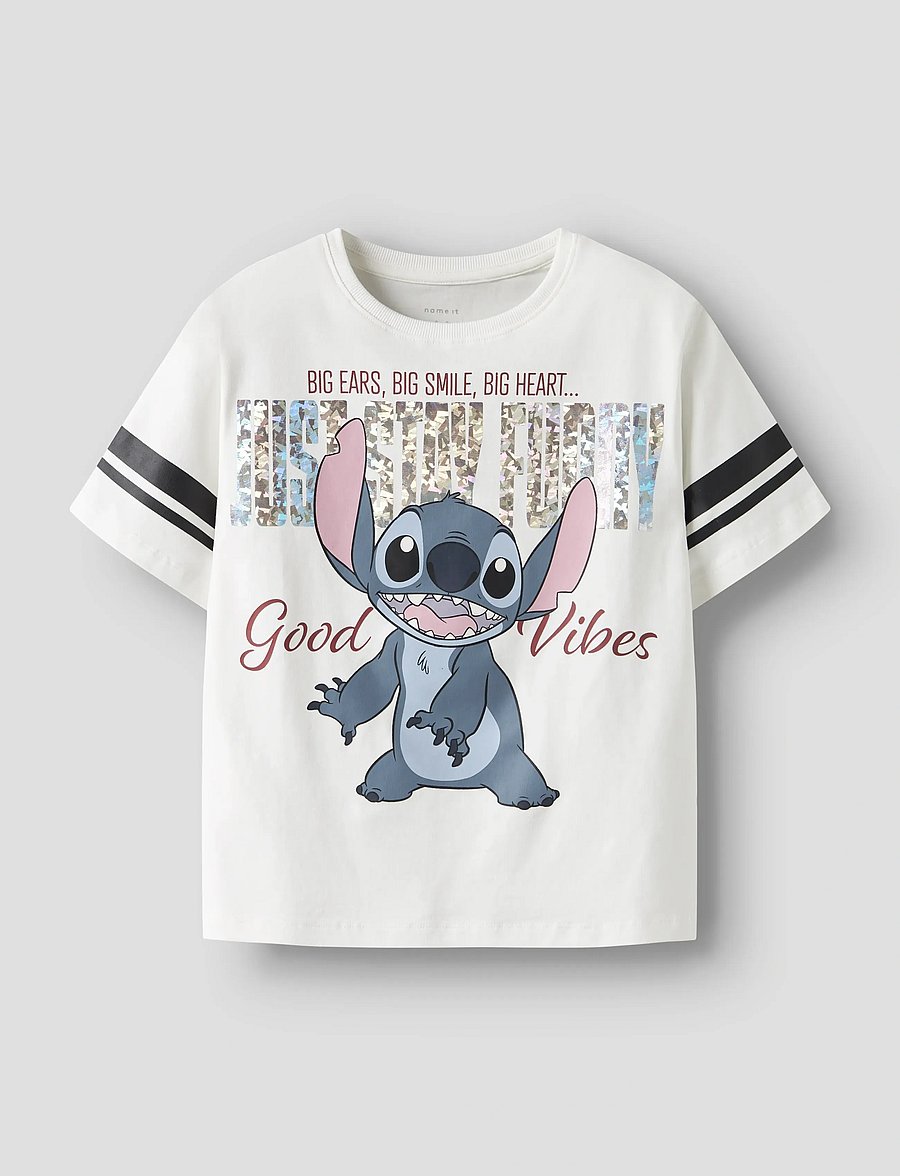 name it - NKFDYMI STITCH SS NREG TOP BOX NOOS WDI - kurzärmelige - cloud dancer - 0