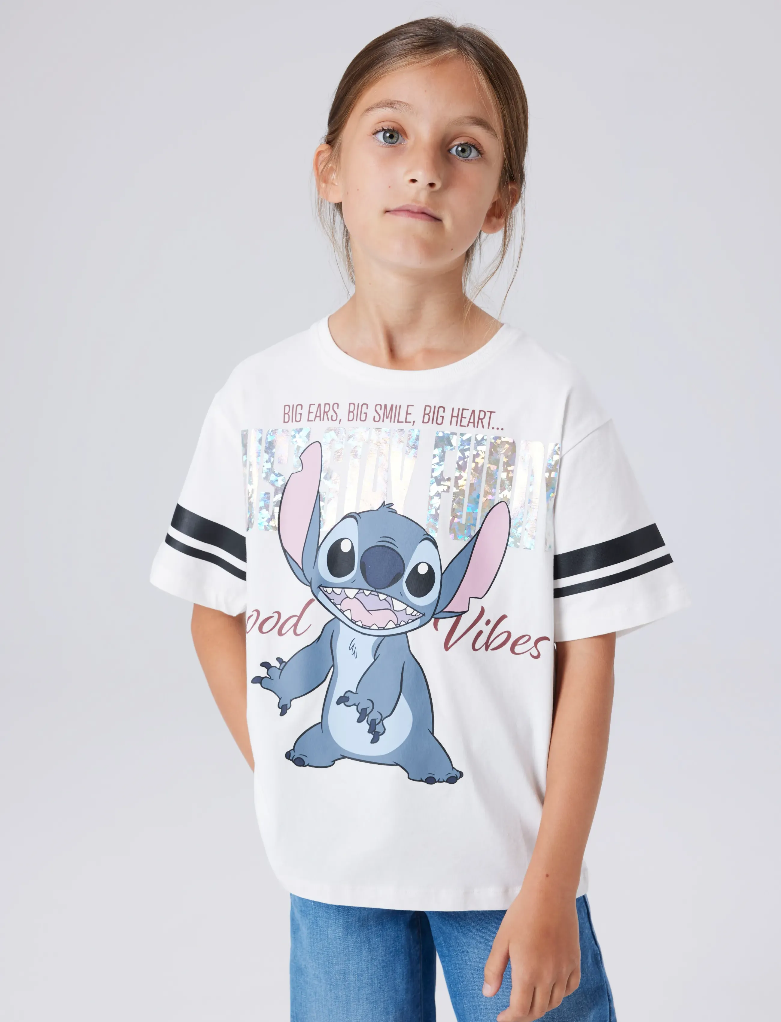 name it - NKFDYMI STITCH SS NREG TOP BOX NOOS WDI - kurzärmelige - cloud dancer - 5