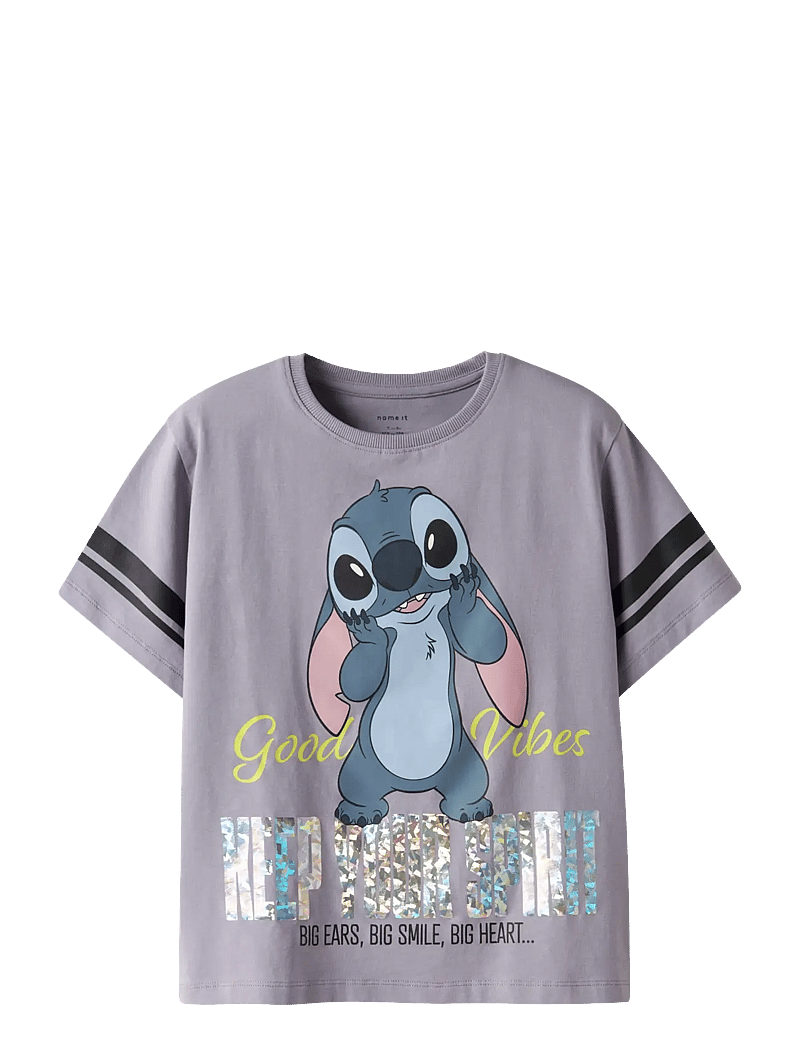 name it - NKFDYMI STITCH SS NREG TOP BOX NOOS WDI - short-sleeved t-shirts - lavender gray - 1