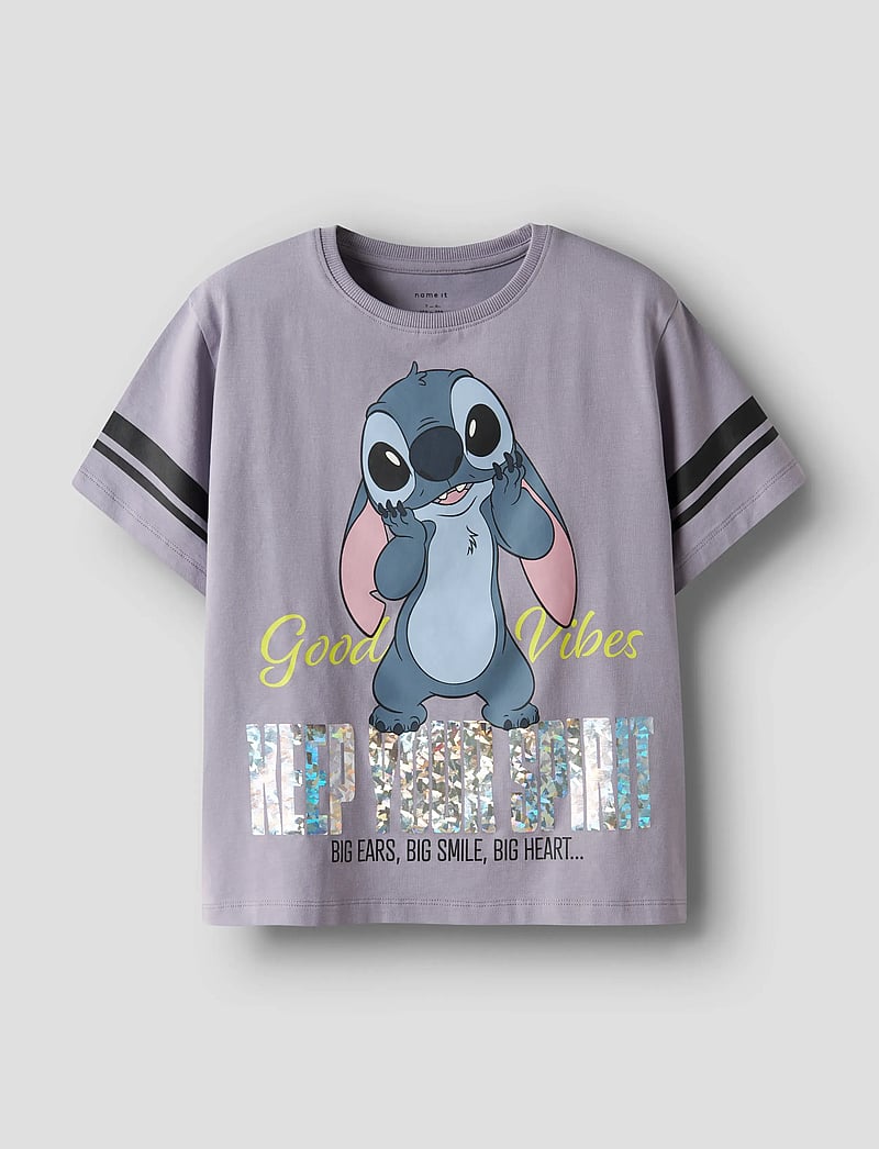 name it - NKFDYMI STITCH SS NREG TOP BOX NOOS WDI - short-sleeved t-shirts - lavender gray - 0