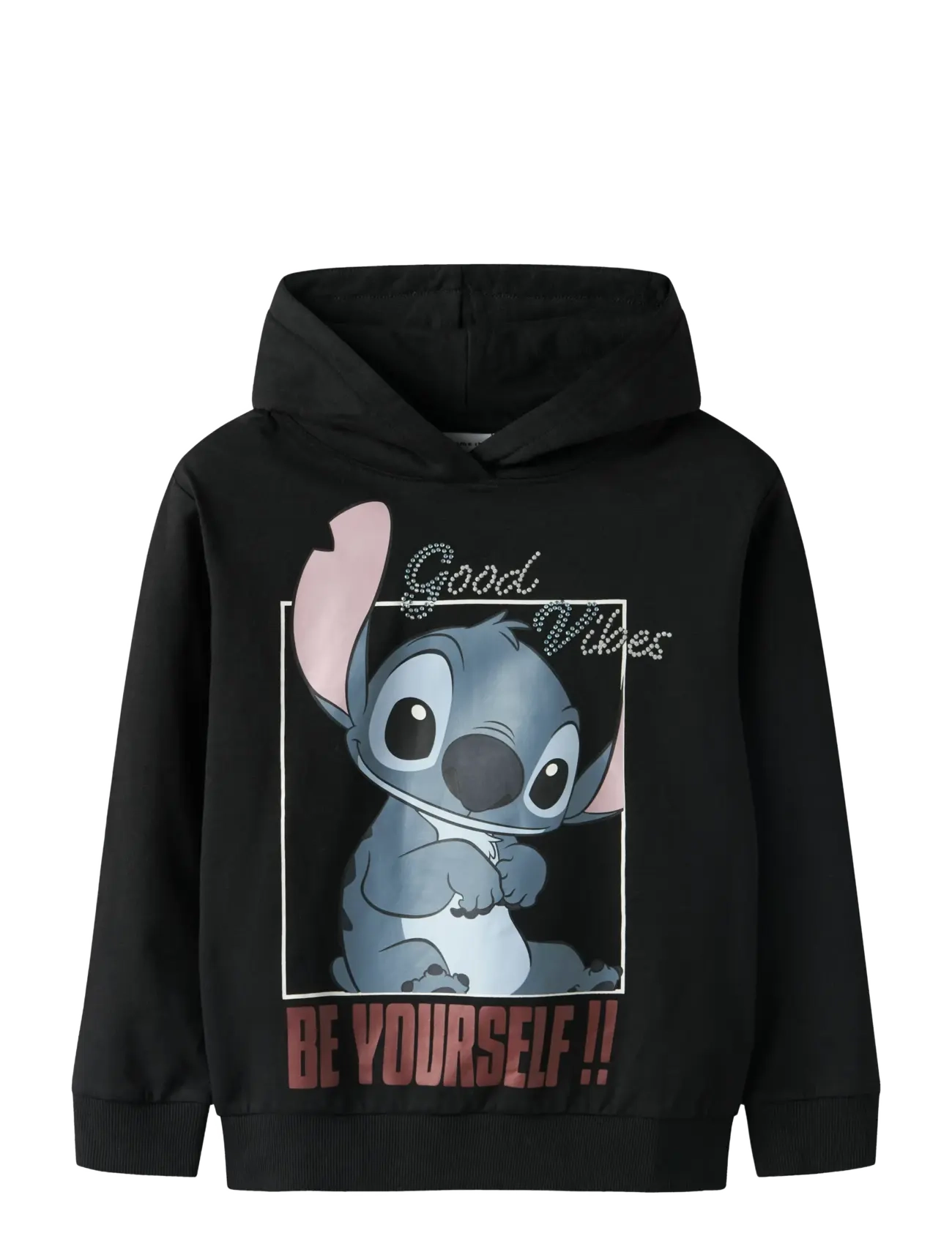 name it NKFDYS STITCH NREG SWEAT WH BRU WDI - Overdele - BLACK / black