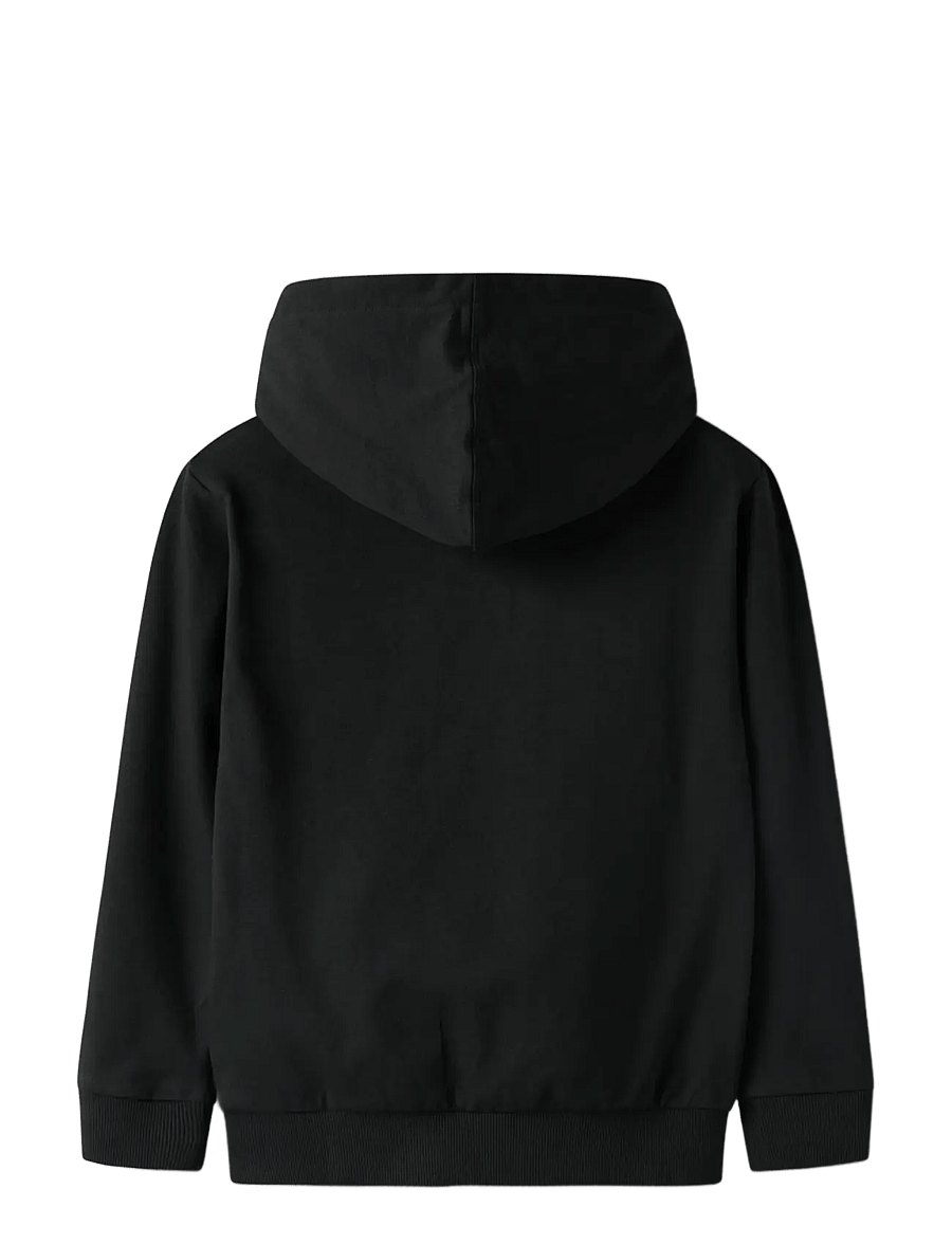 name it - NKFDYS STITCH NREG SWEAT WH BRU WDI - kapuzenpullover - black - 2