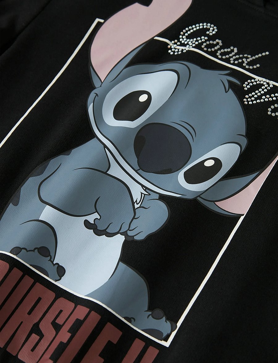 name it - NKFDYS STITCH NREG SWEAT WH BRU WDI - kapuzenpullover - black - 0