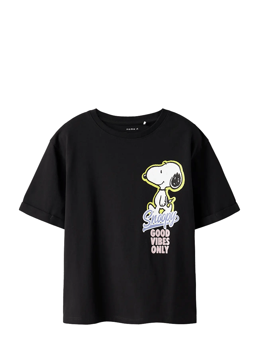 name it - NKFDYLANA SNOOPY SS NREG TOP BOX SKY - stutterma bolir - black - 1