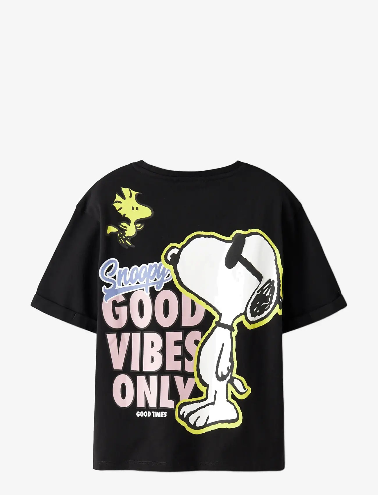 name it - NKFDYLANA SNOOPY SS NREG TOP BOX SKY - lühikeste varrukatega t-särgid - black - 2