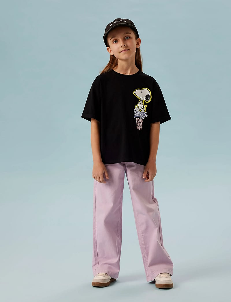 name it - NKFDYLANA SNOOPY SS NREG TOP BOX SKY - lühikeste varrukatega t-särgid - black - 0